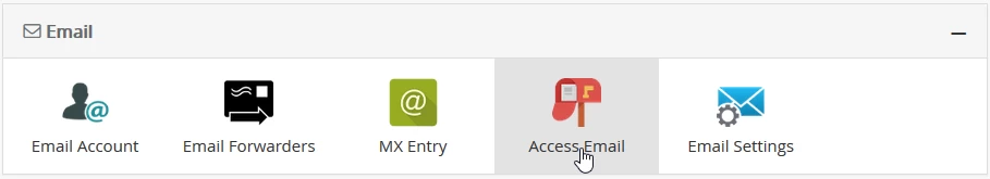 Access Email panel Webuzo