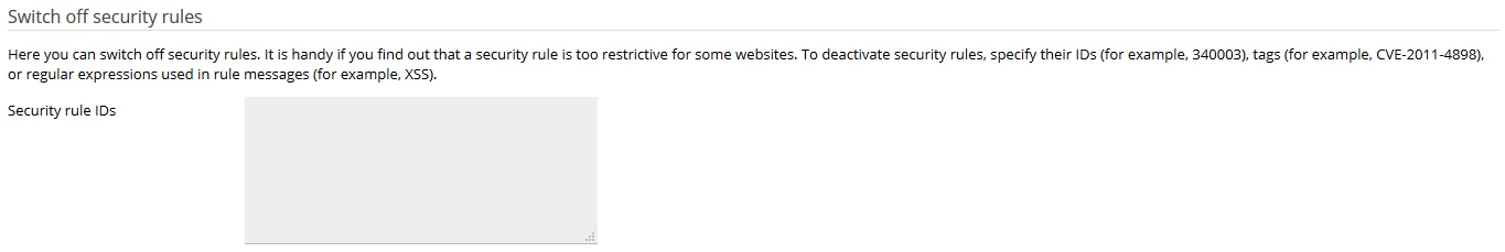 Dezactivare regulă firewall web Plesk