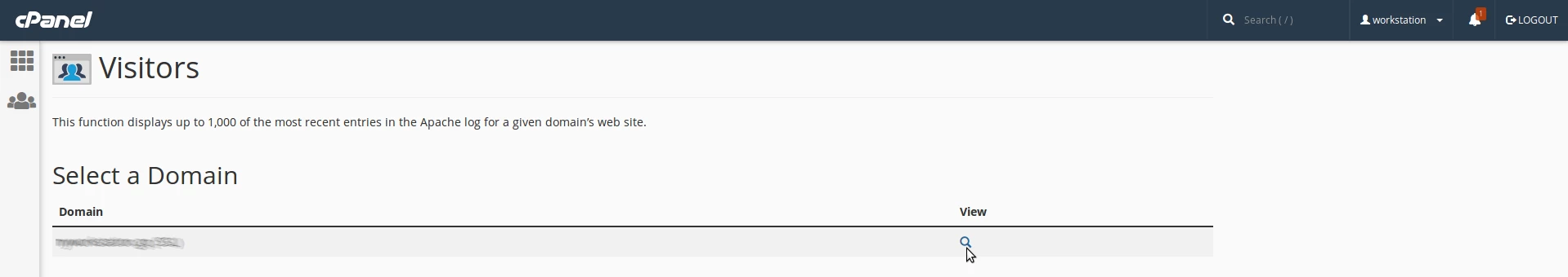 Skontrolovať návštevníkov na doméne cPanel