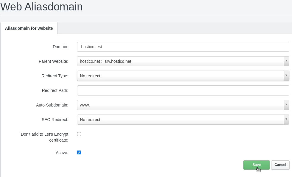 ISP ,subdomeniu , alias